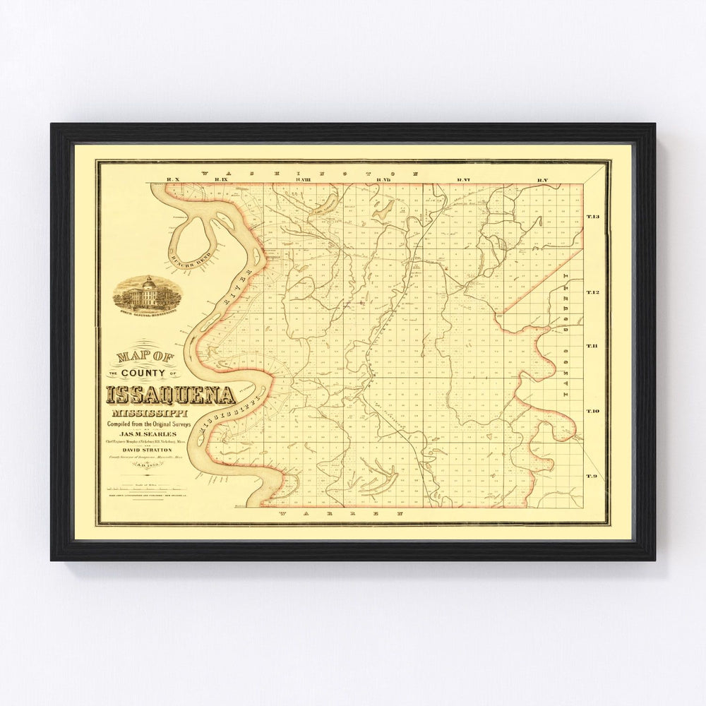 Issaquena County Vintage Map 1873