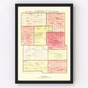 Webster County Vintage Map 1877