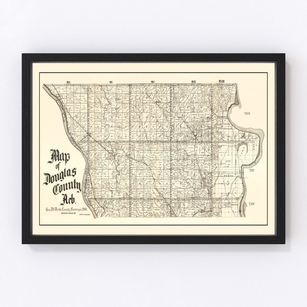 Douglas County Vintage Map 1900