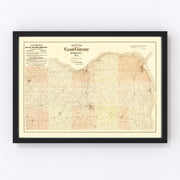 Cass County Vintage Map 1894