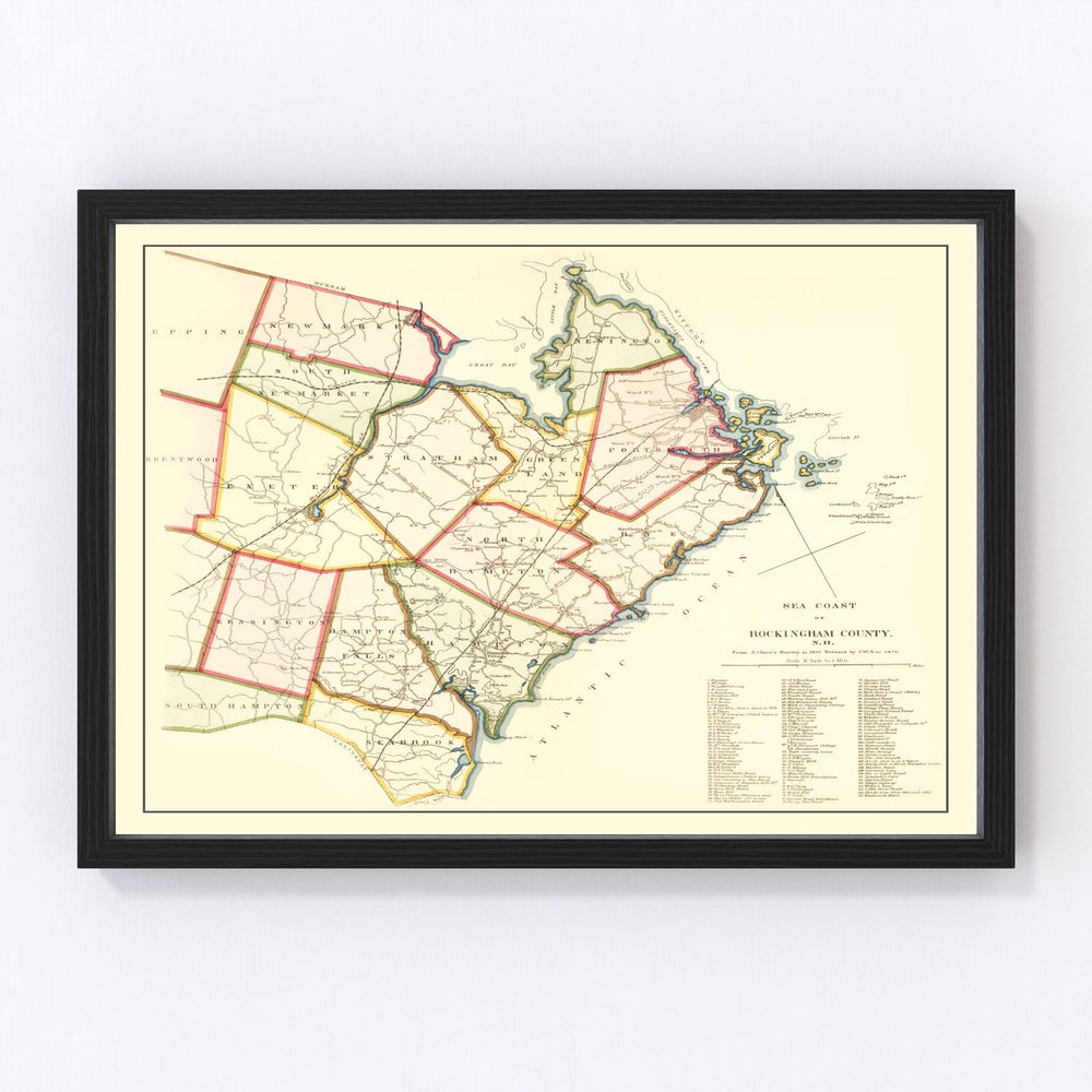 Rockingham County Vintage Map 1876