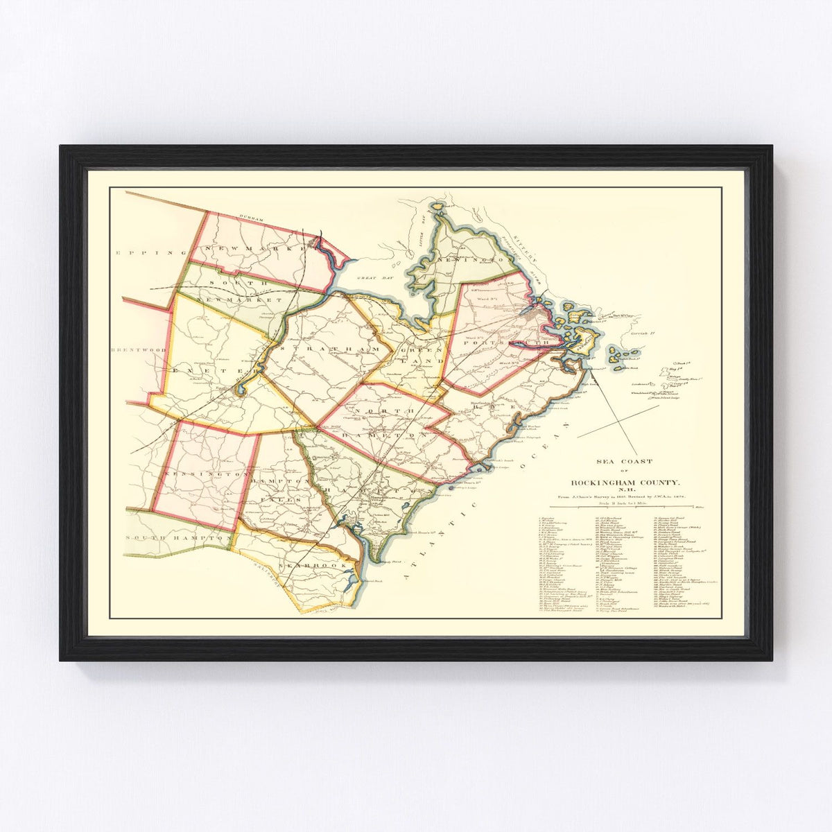 Rockingham County Vintage Map 1876