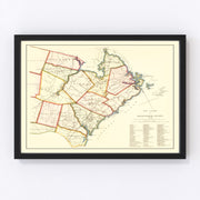 Rockingham County Vintage Map 1876