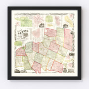 Oswego County Vintage Map 1854