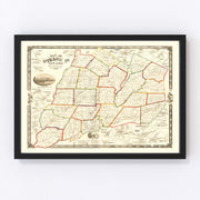 Otsego County Vintage Map 1856