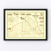 Schenectady County Vintage Map 1856