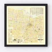 Monroe County Vintage Map 1887