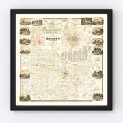 Monroe County Vintage Map 1858