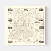 Vintage Map of Livingston County, New York 1858