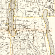 Vintage Map of Livingston County, New York 1858