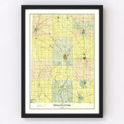 Preble County Vintage Map 1897