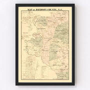 Davidson County Vintage Map 1890