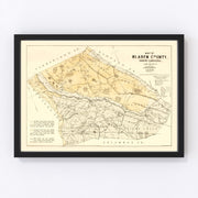 Bladen County Vintage Map 1885