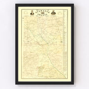 Alamance County Vintage Map 1893