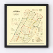 Fulton County Vintage Map 1873