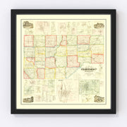 Crawford County Vintage Map 1865