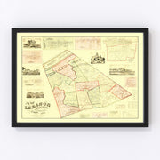 Lebanon County Vintage Map 1860