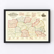 Greene County Vintage Map 1865
