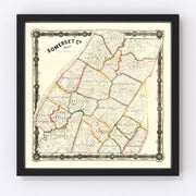 Somerset County Vintage Map 1860