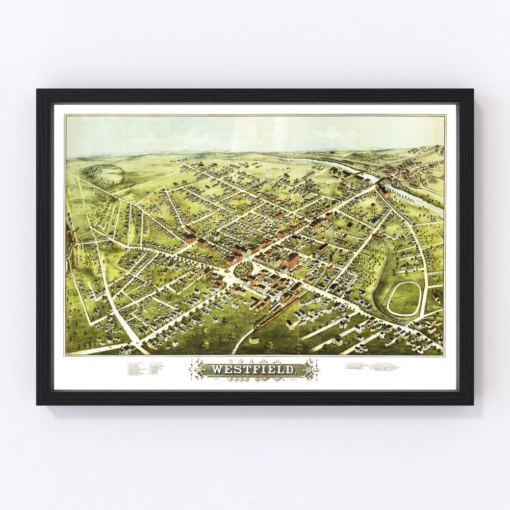 Westfield Vintage Map 1875