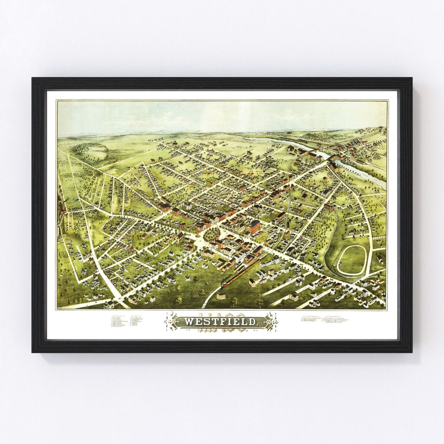Westfield Vintage Map 1875