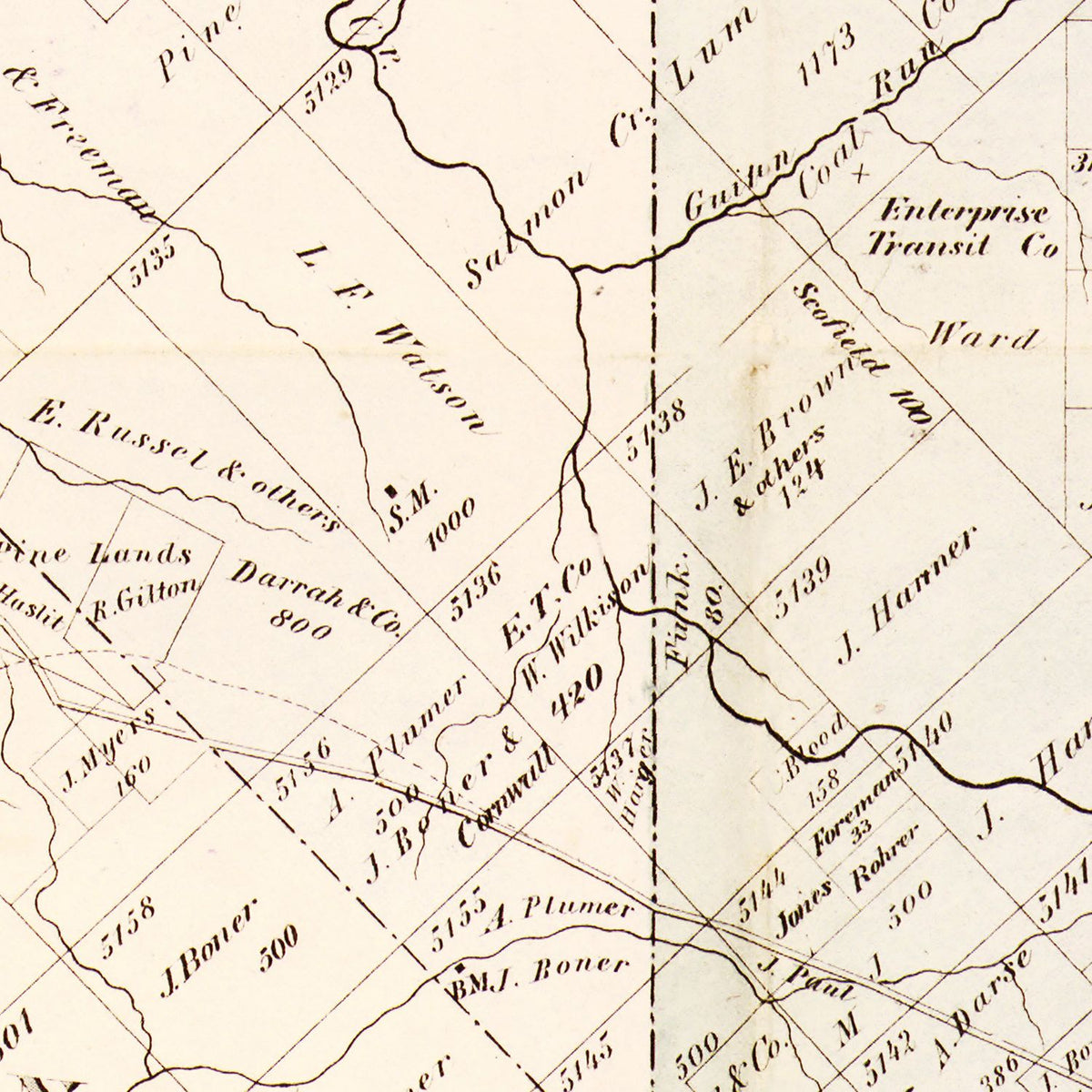 Restored historic details from the 1881 county map of Forest County, Pennsylvania