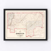 Forest County Vintage Map 1881