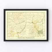 Warren County Vintage Map 1900