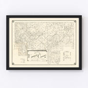 Forest County Vintage Map 1895