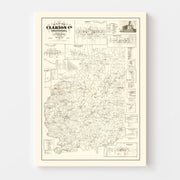 map of Clarion Count