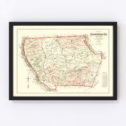 Fairfield County Vintage Map 1876