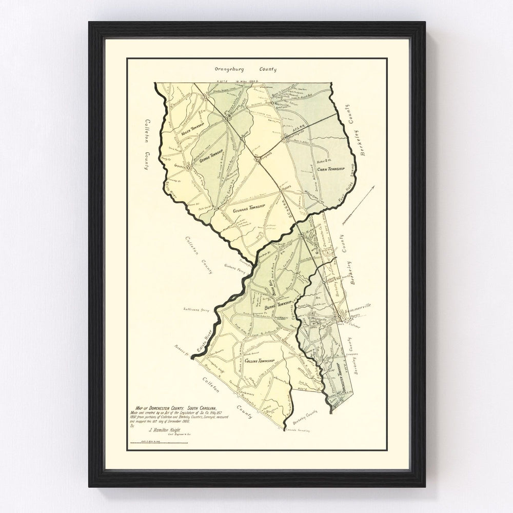 Dorchester County Vintage Map 1900
