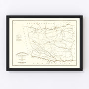 Laurens County Vintage Map 1825