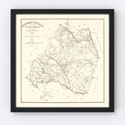 Newberry County Vintage Map 1820