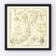Essex County Vintage Map 1878