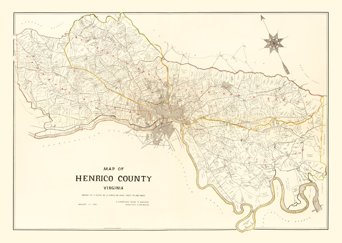 Preview of Vintage Map of Henrico County, Virginia 1901