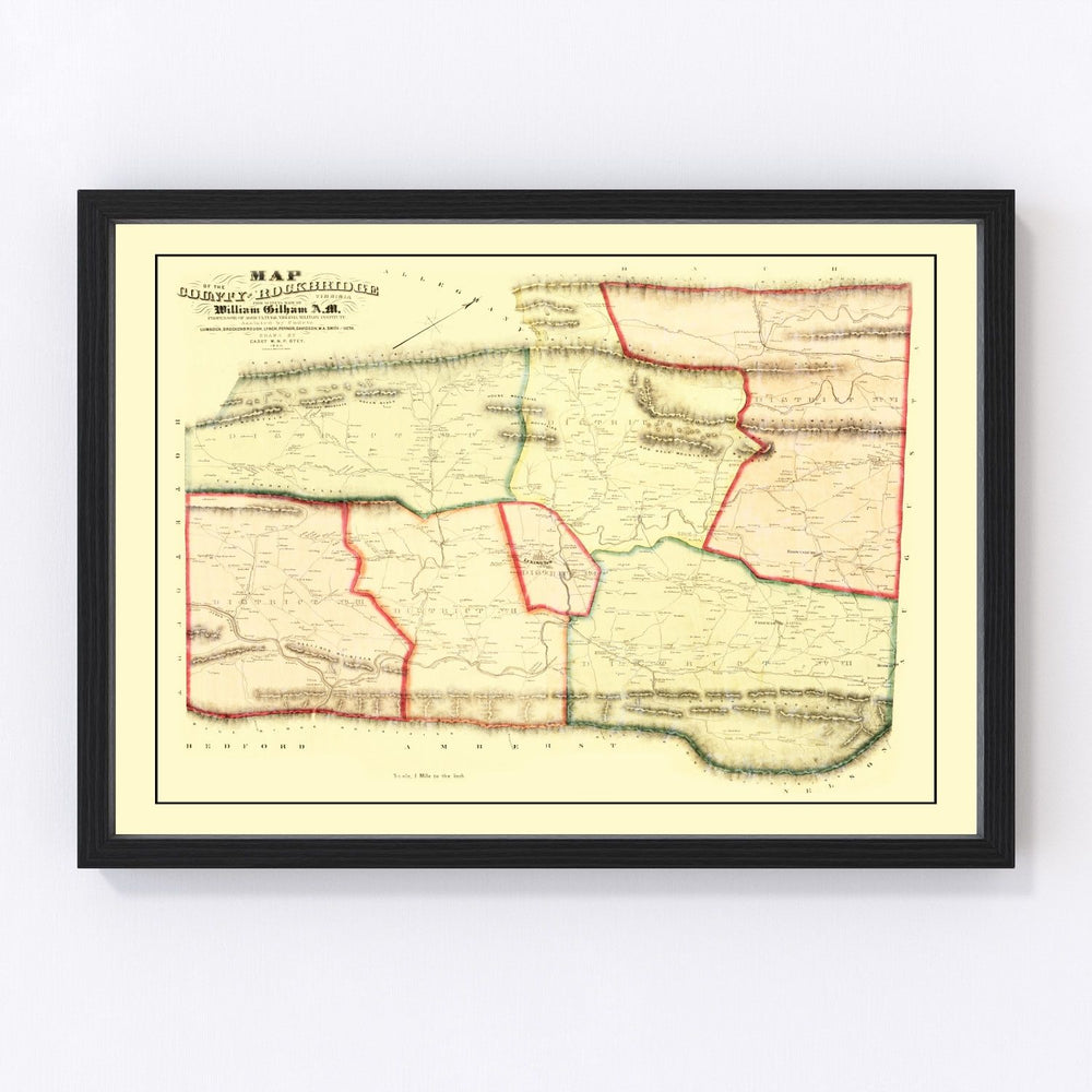 Rockbridge County Vintage Map 1860