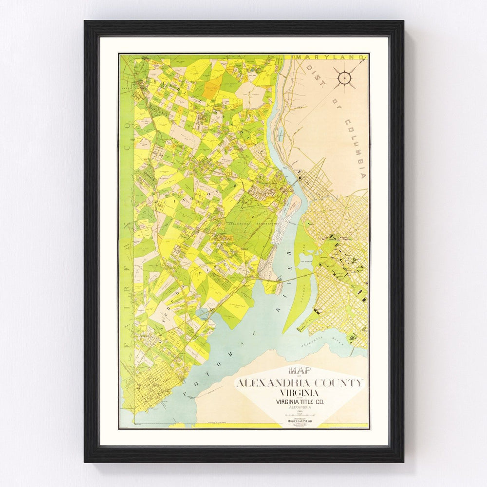 Alexandria County Vintage Map 1900