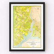 Alexandria County Vintage Map 1900