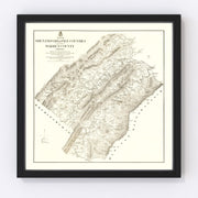 Shenandoah & Page County Vintage Map 1875
