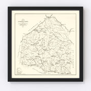 Lunenburg County Vintage Map 1871