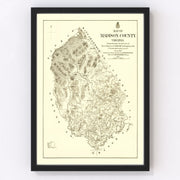 Madison County Vintage Map 1875