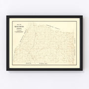 Mecklenburg County Vintage Map 1860