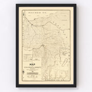 Columbia County Vintage Map 1900