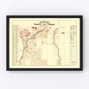 Stevens County Vintage Map 1900