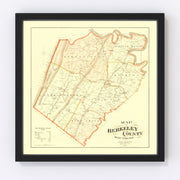 Berkeley County Vintage Map 1894