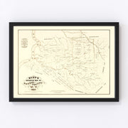 Wetzel County Vintage Map 1865