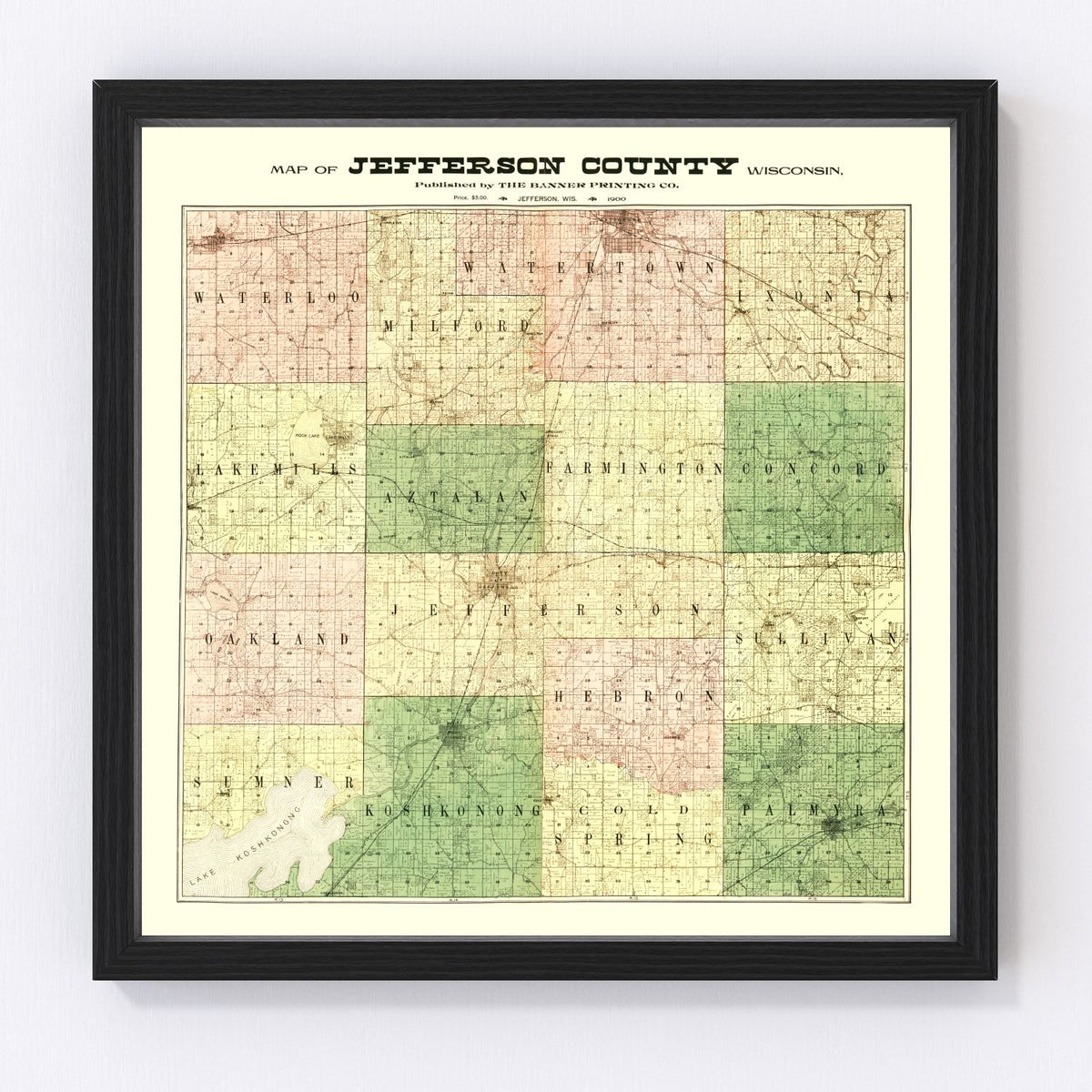 Jefferson County Vintage Map 1900