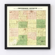 Jefferson County Vintage Map 1900
