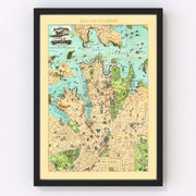 Sydney Vintage Map 1909